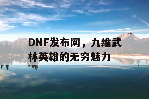 DNF发布网，九维武林英雄的无穷魅力